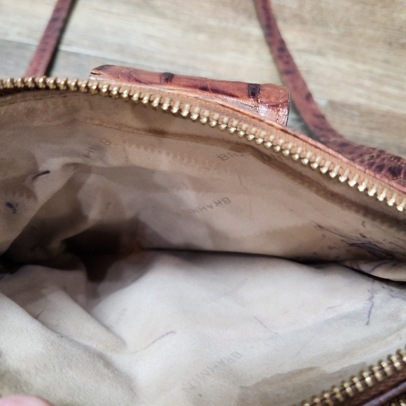 BRAHMIN CROC EMBOSSED LEATHER CROSSBODY PURSE - Picture 11 of 16